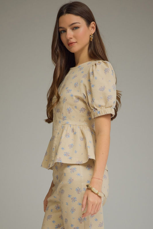 Winifred Floral Peplum Top
