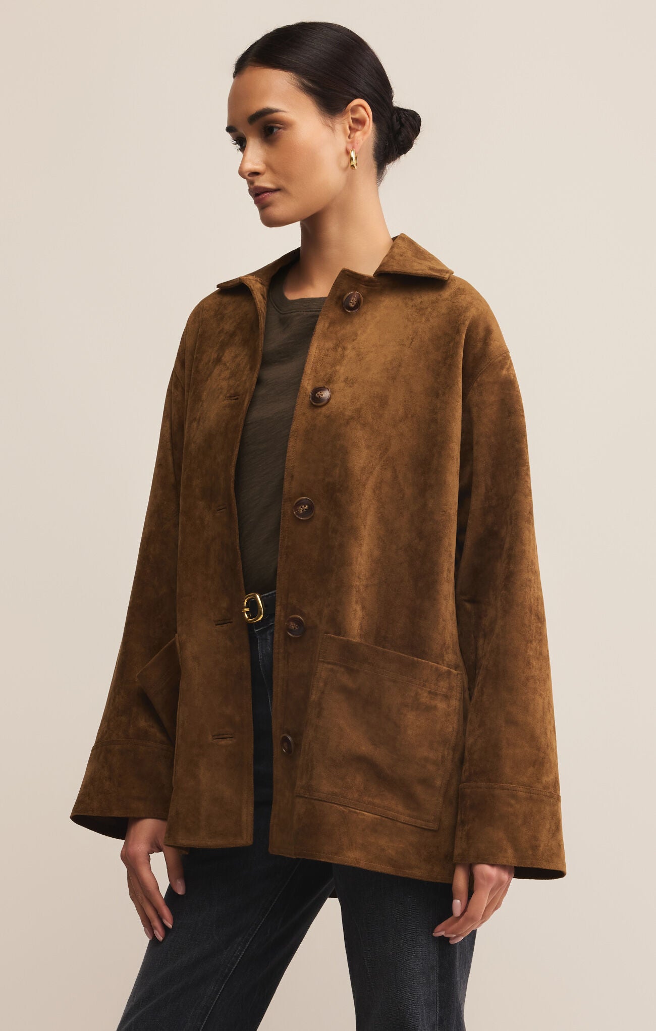 Z Supply Decker Suede Chore Jacket