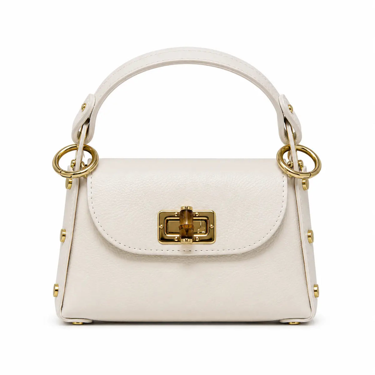 Sofia Bamboo Clasp Italian Leather Crossbody Bag