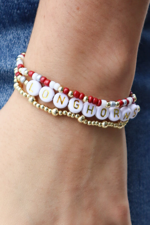 local_High_School_Stack_Bracelet longhorns