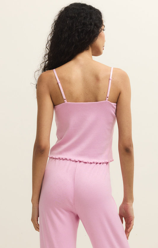 The Z Supply Heart Felt Cami offers a smooth, lightweight feel with adjustable straps and a built-in shelf bra.