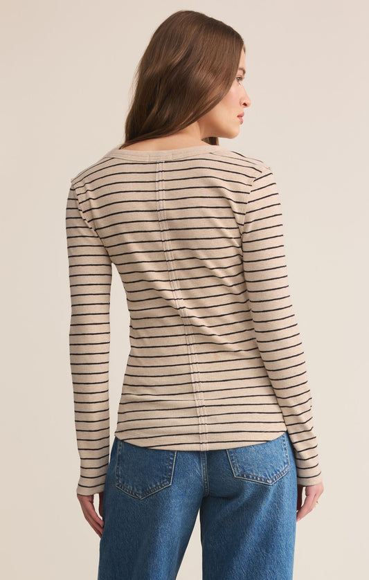 Z Supply Eve Stripe Henley LS