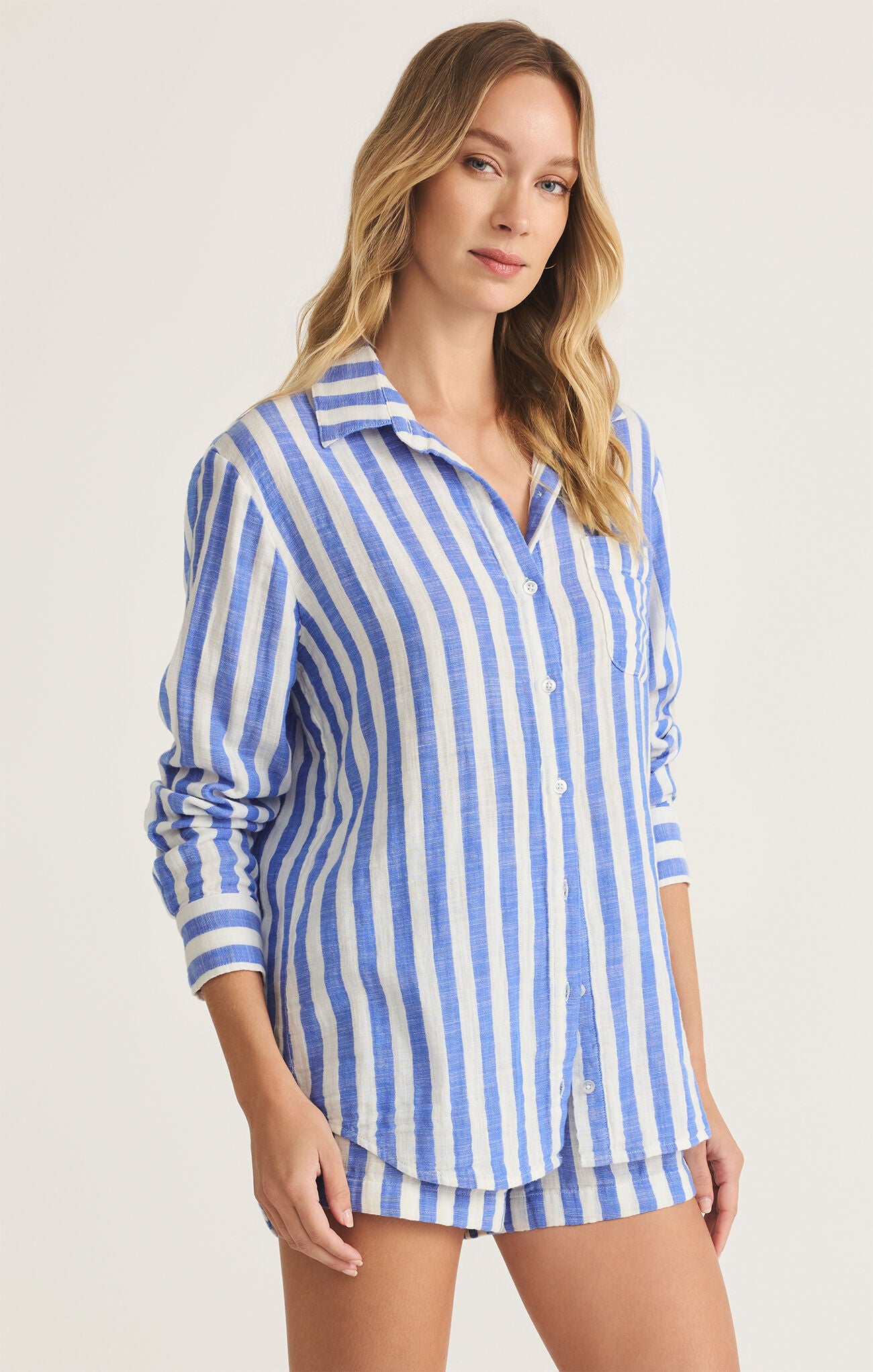 Z Supply Saturdays Stripe Gauze Shirt
