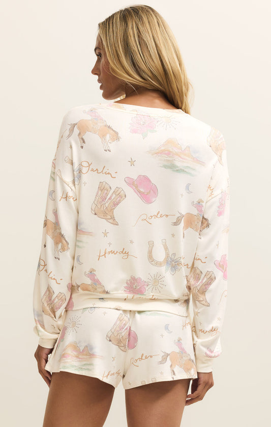 Z Supply Desert Rose LS Top