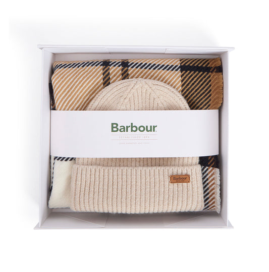 Barbour Pendle Beanie & Blair Scarf Gift Set
