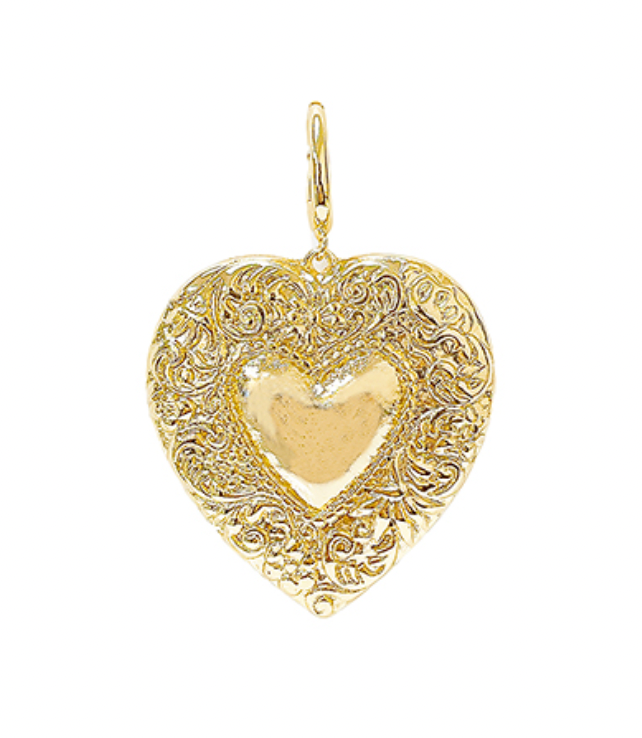 vintage heart_gold_pendant_charms