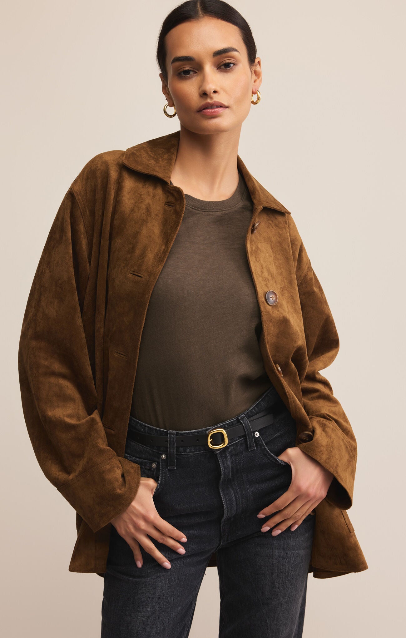 Z Supply Decker Suede Chore Jacket