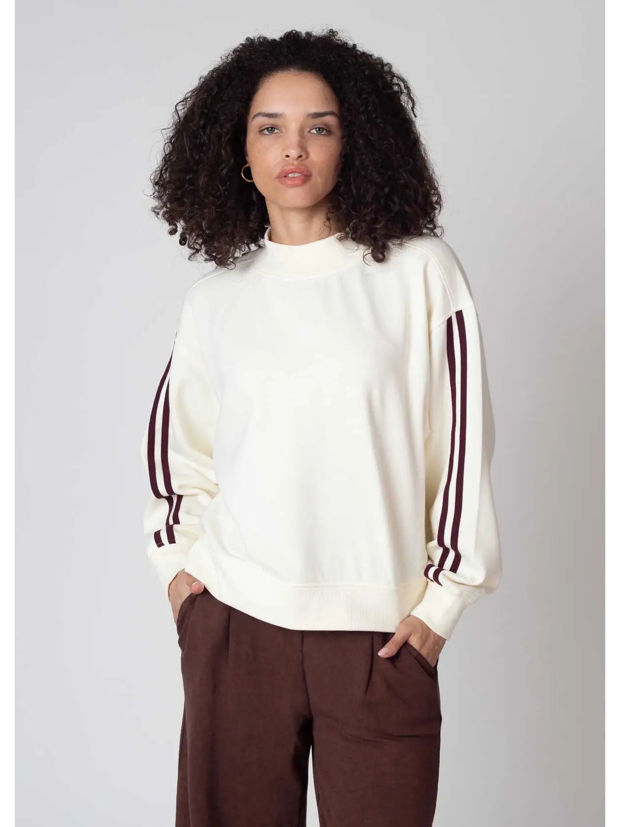 Varsity Mock Neck Pullover