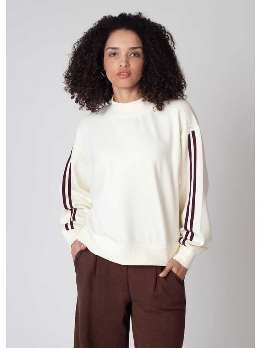 Varsity Mock Neck Pullover