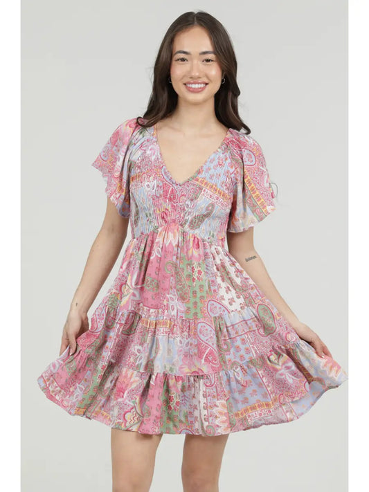 The Brielle Smocked Print Dress