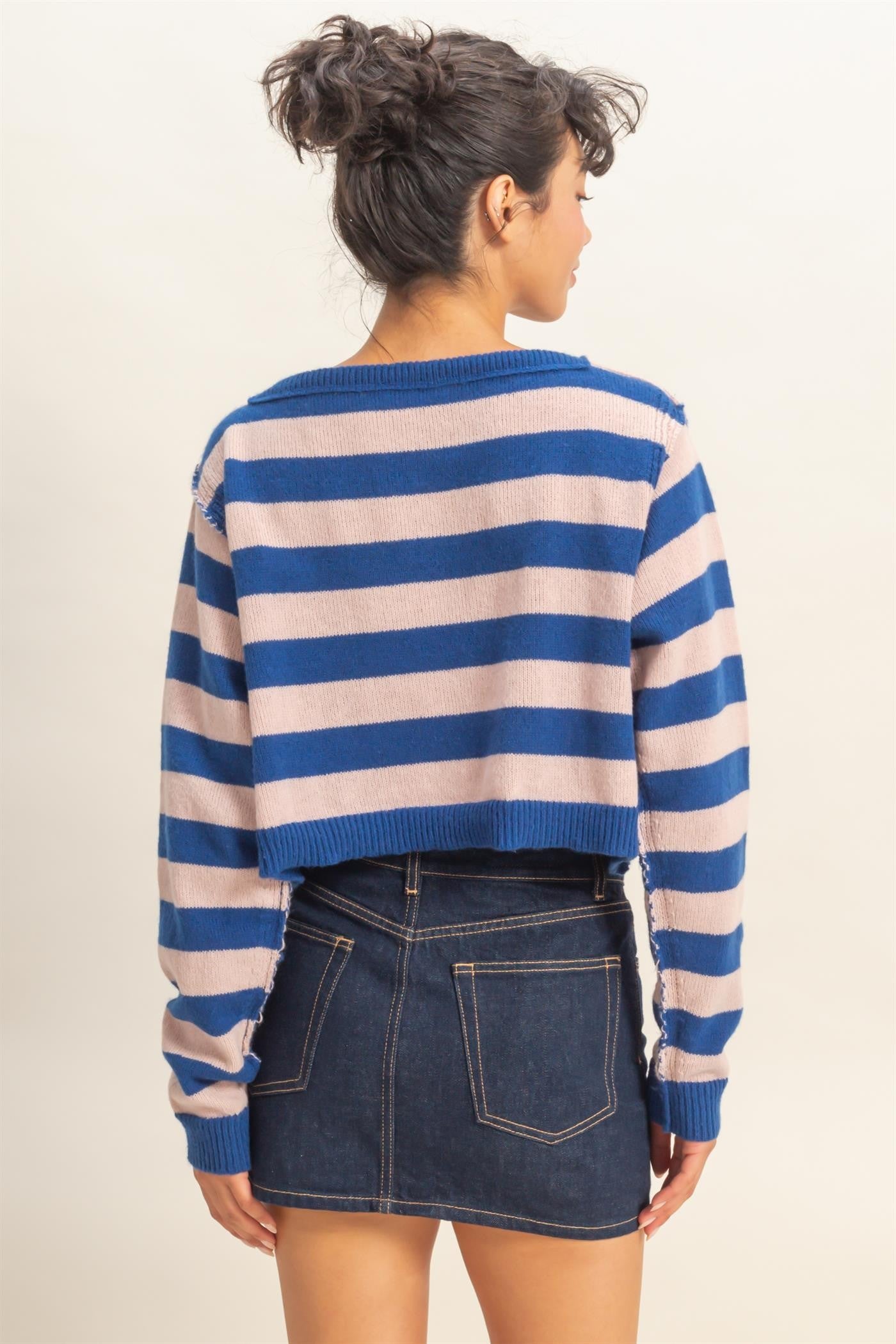 Stephanie Striped Relaxed Fit Sweater