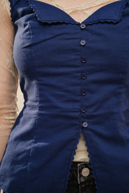 Hailey Heart Shape Lace Trim Tank Top