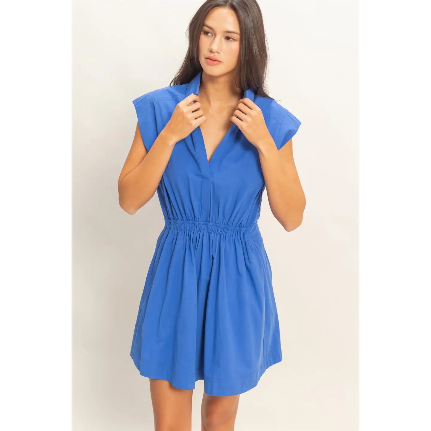 Starred Muse Cinched-Waist Mini Dress