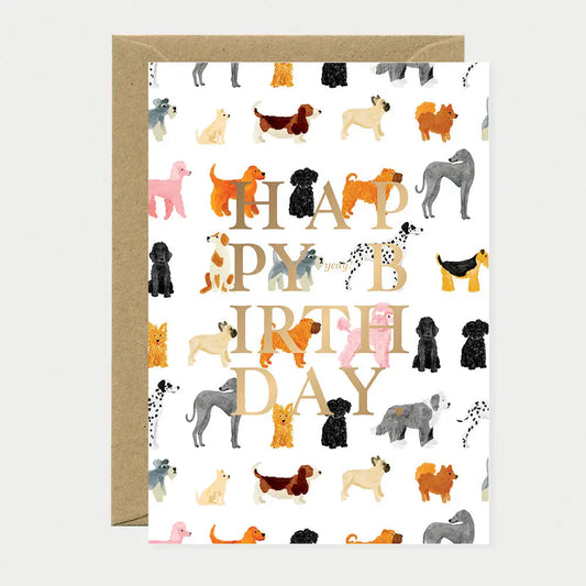 Dog Pattern Birthday Card