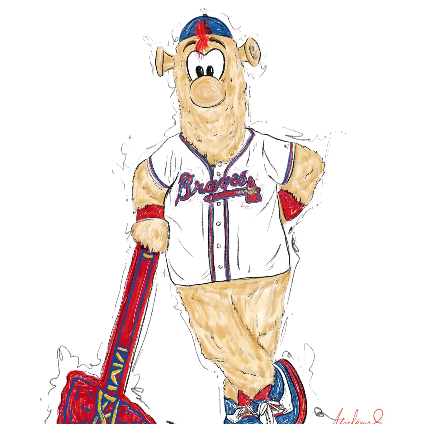 Braves Blooper Print