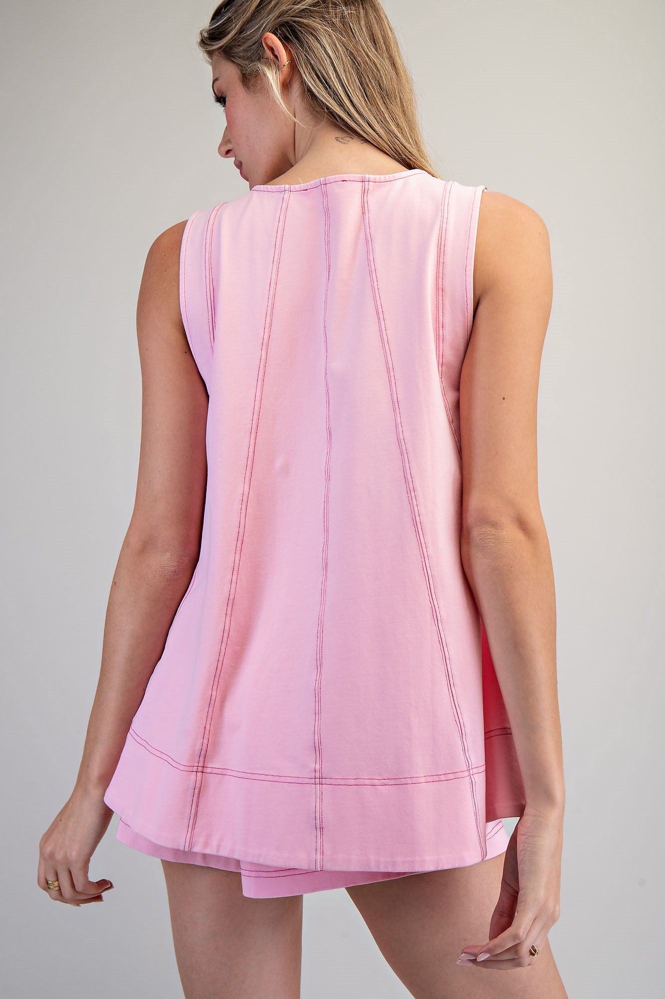 Sleeveless Pink Swingtop
