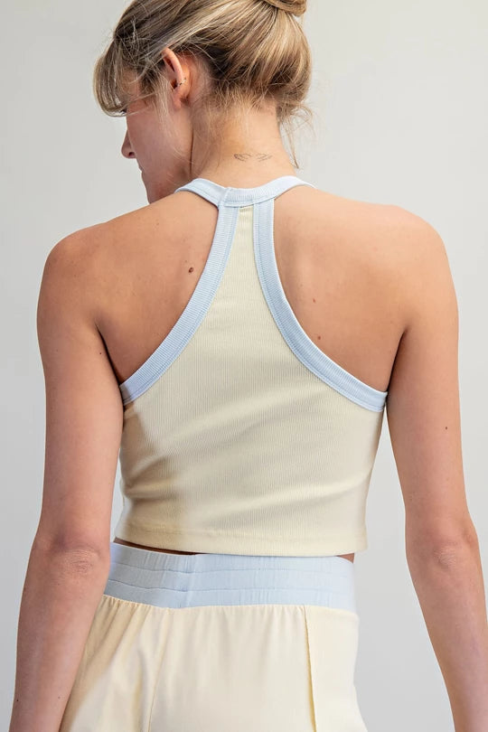 Jenna Contrast Racerback Top