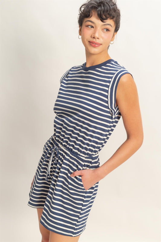 Kendall Striped Jersey Romper