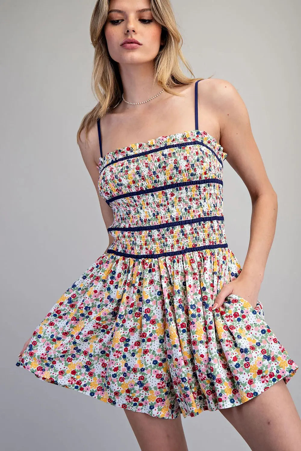 Floral Print Romper
