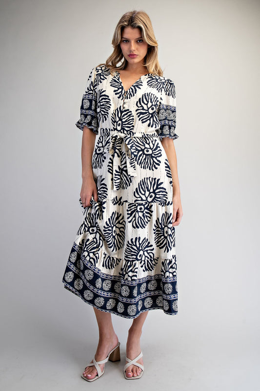 The Cassandra Floral Midi Dress