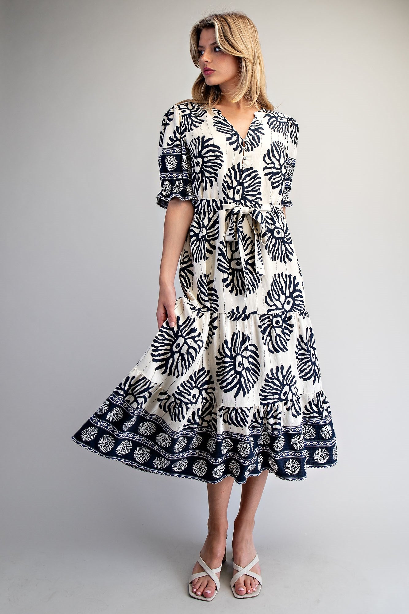 The Cassandra Floral Midi Dress