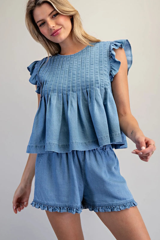 Elowen Pintuck Peplum Blouse