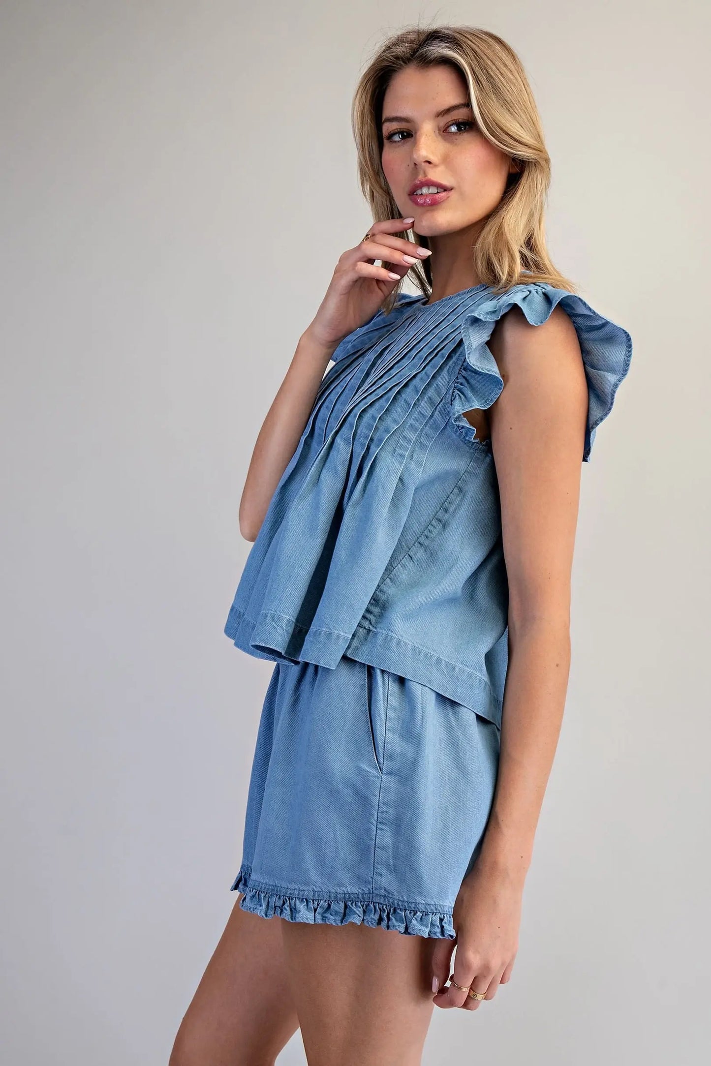 Elowen Pintuck Peplum Blouse