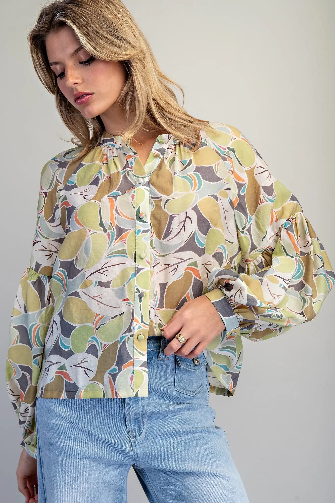 Sabrina Floral Button Blouse