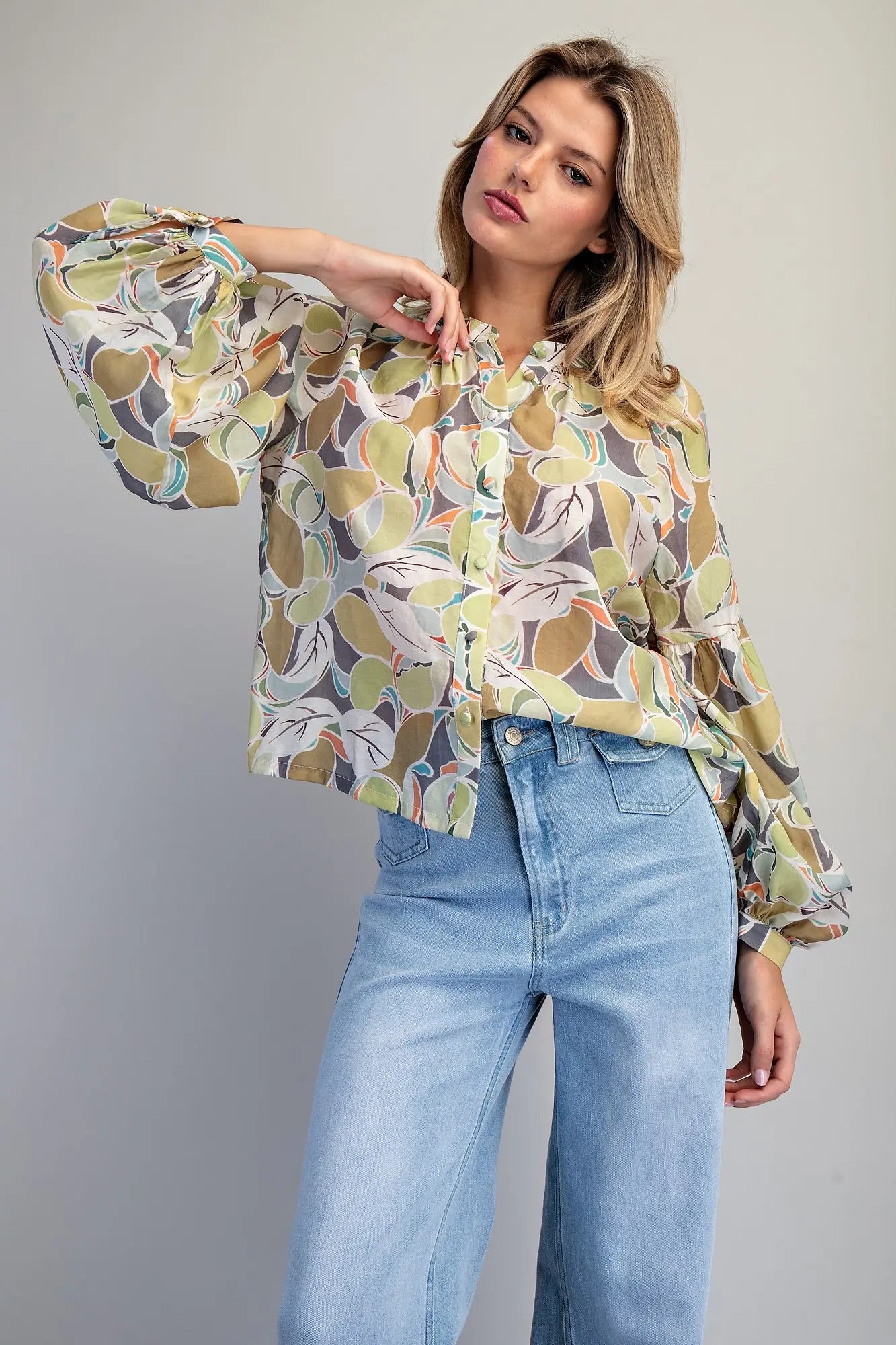 Sabrina Floral Button Blouse