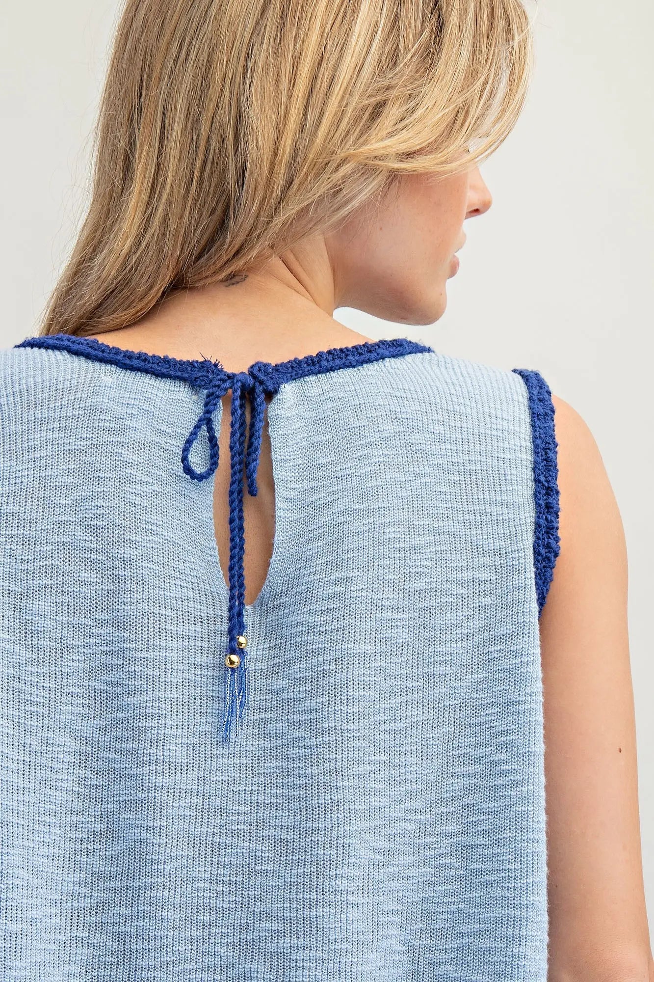 The Daphne Beaded Fish Knit Top