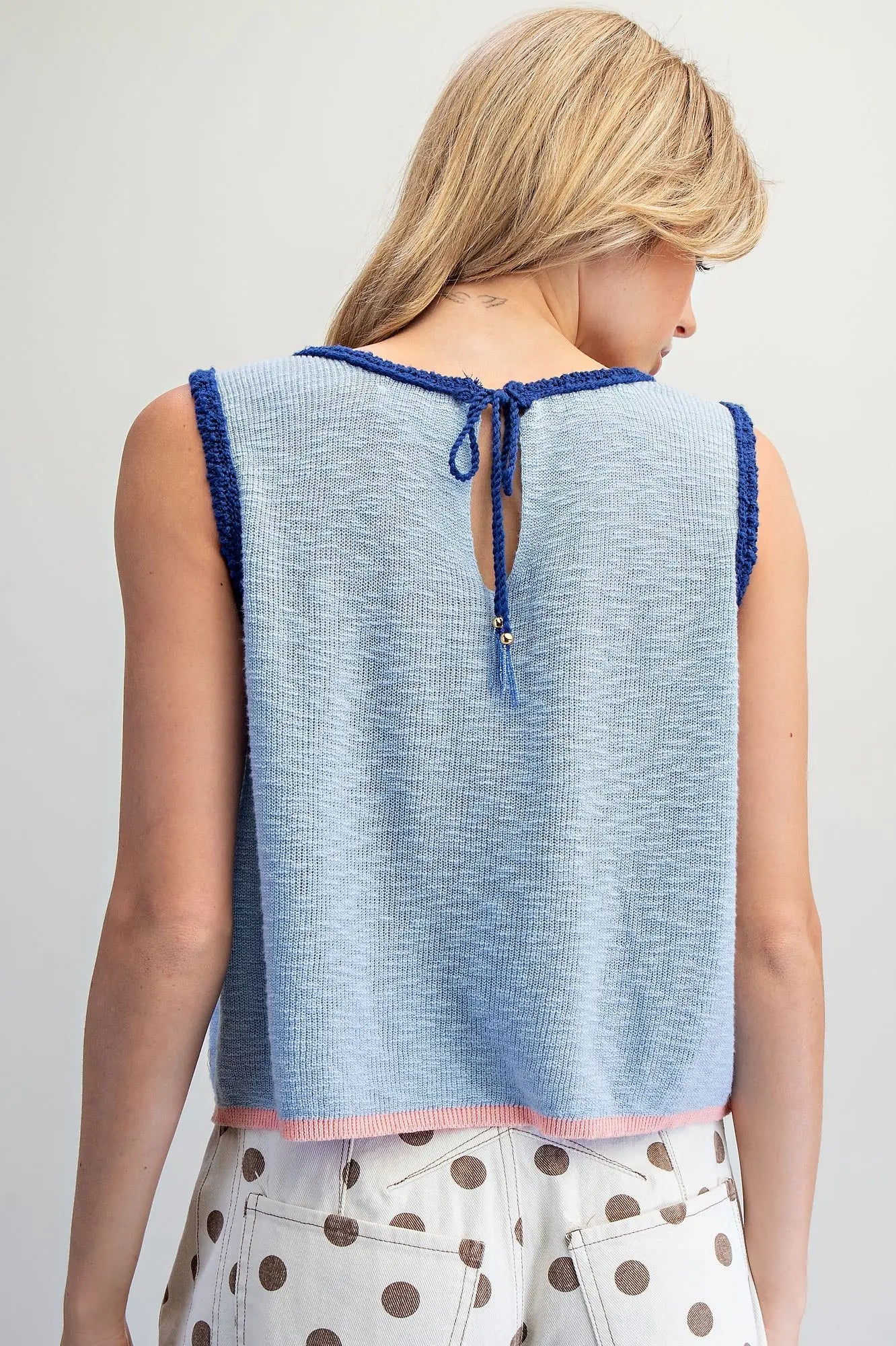 The Daphne Beaded Fish Knit Top