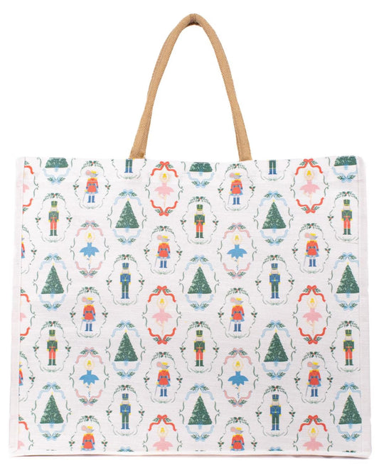 Step into the magic of the season with the Nutcracker Waltz Juco Carryall Tote