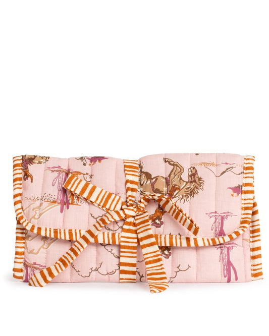 Howdy Hunny Quilted Jewelry Roll