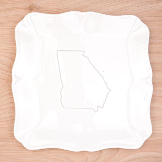 Georgia Embossed Square Platter