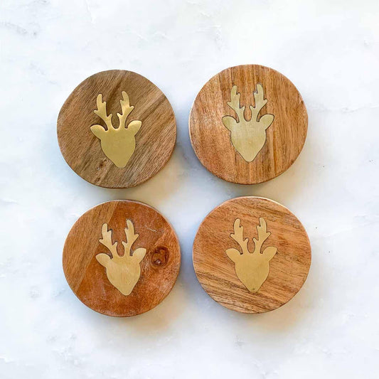Add a touch of woodland whimsy to your table with these Royal Deer Coasters.&nbsp;