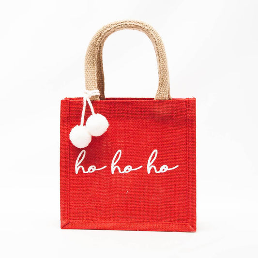 Replace your average gift bag with a reusable mini gift tote made of woven jute. 