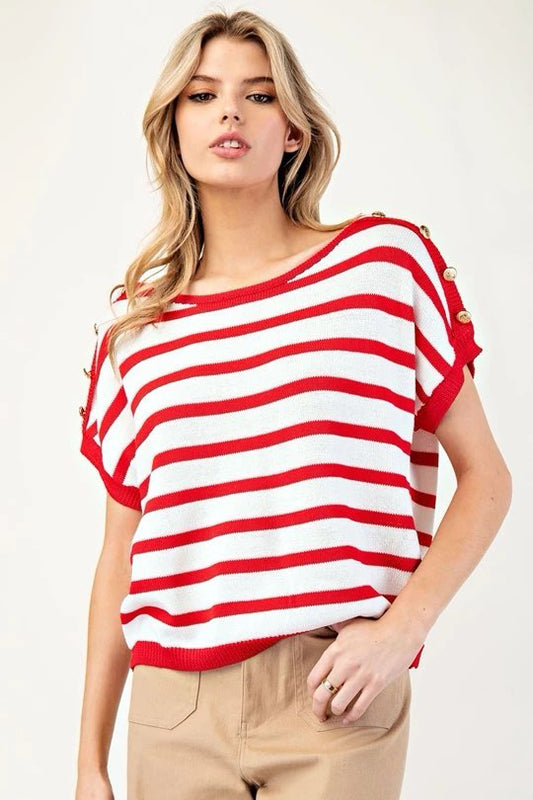 Striped Change It Up Blouse
