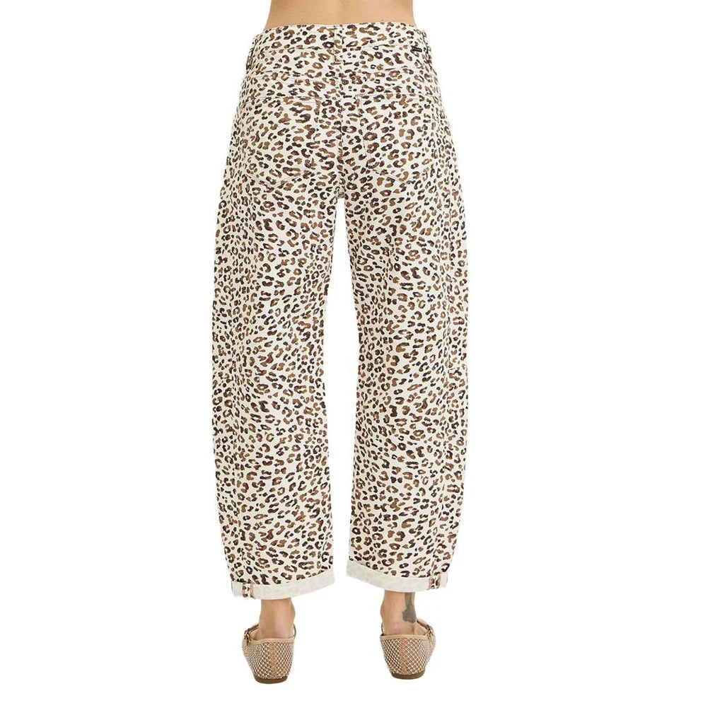 The Wild Poise High-Rise Leopard Straight-Leg Jeans