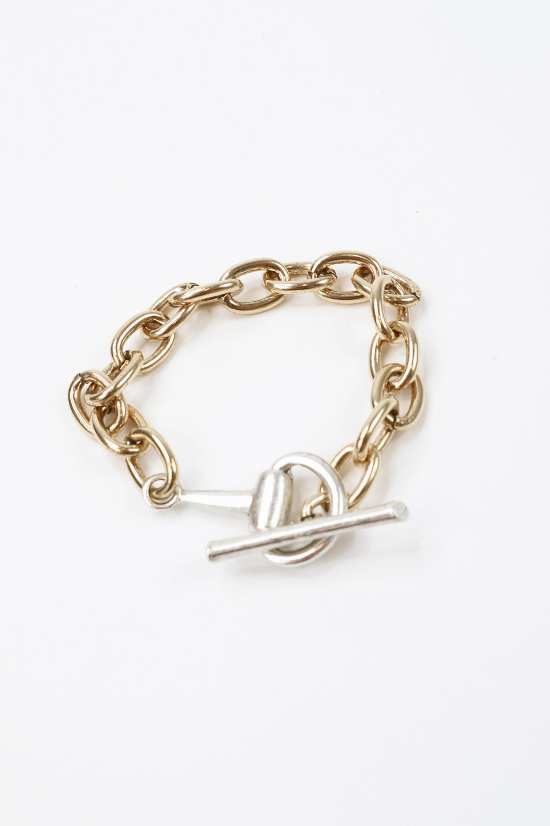 Golden Toggle Link Bracelet