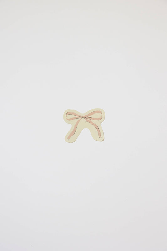 Pink Ribbon Bow Sticker