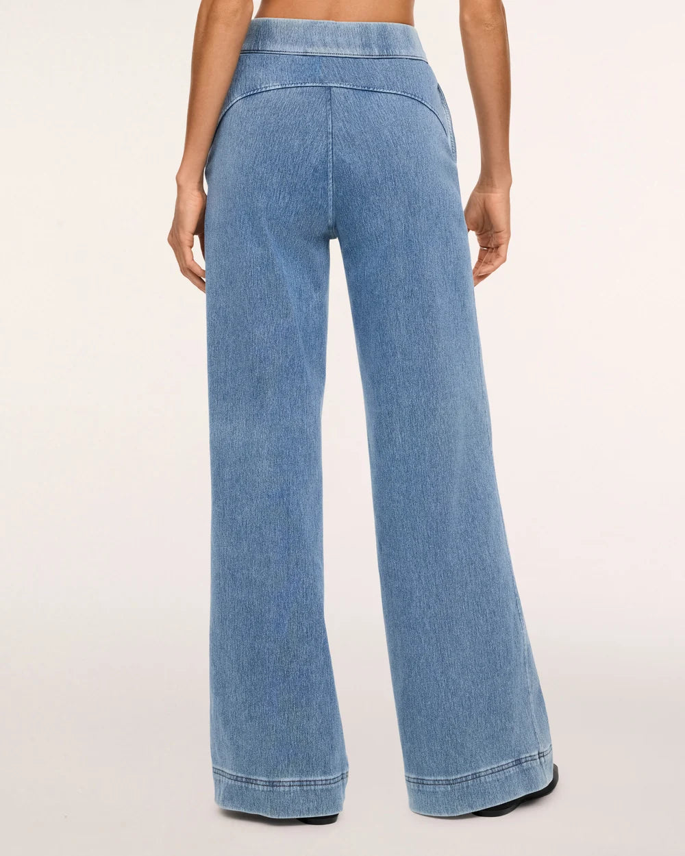 Denim-ish Wide Leg Pants