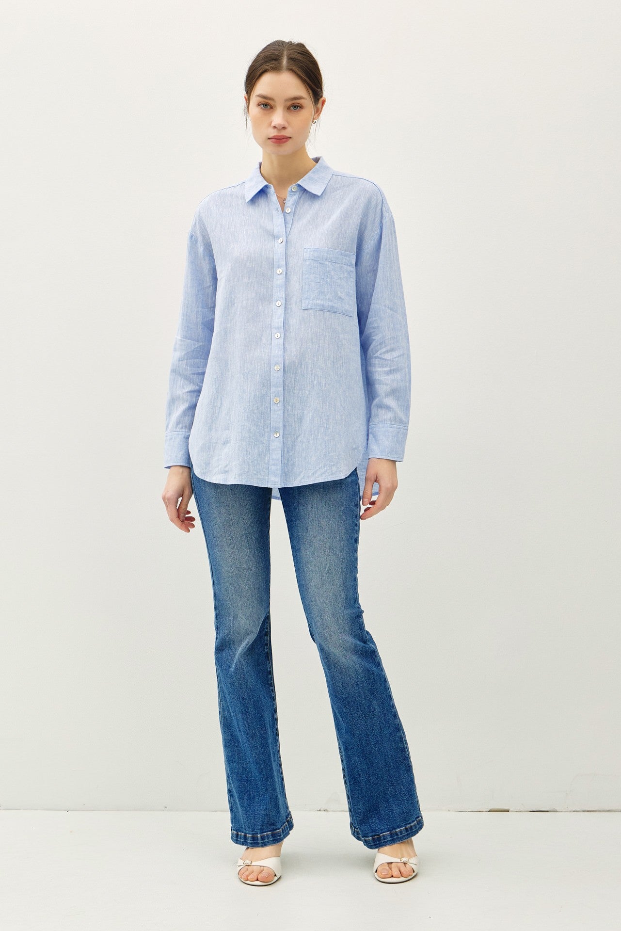 Brittany Linen Button Up