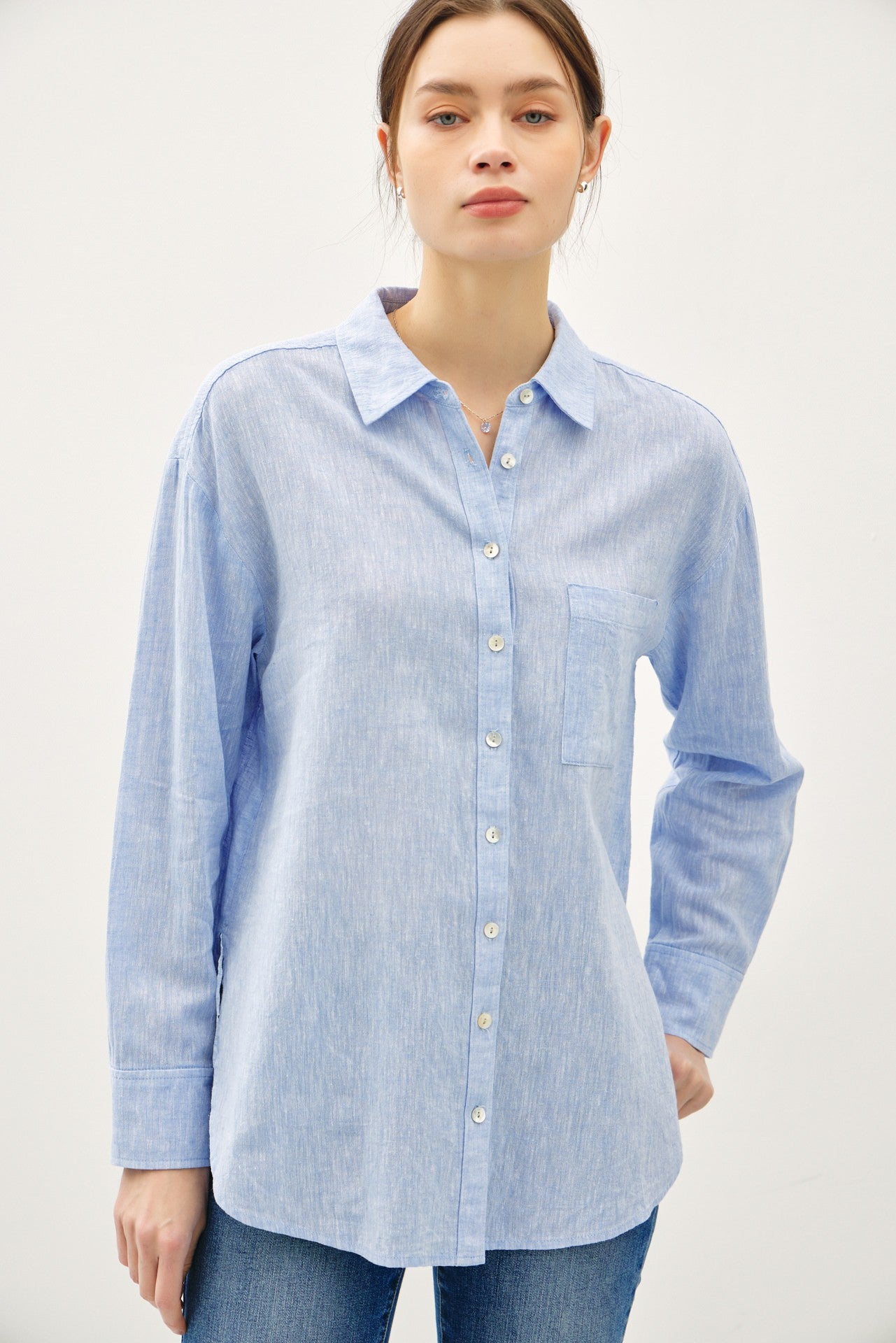 Brittany Linen Button Up