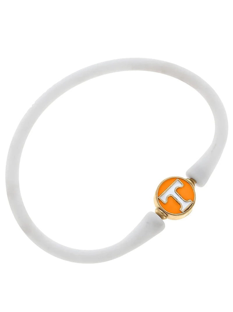 Tennessee Volunteers Enamel Silicone Bali Bracelet in White