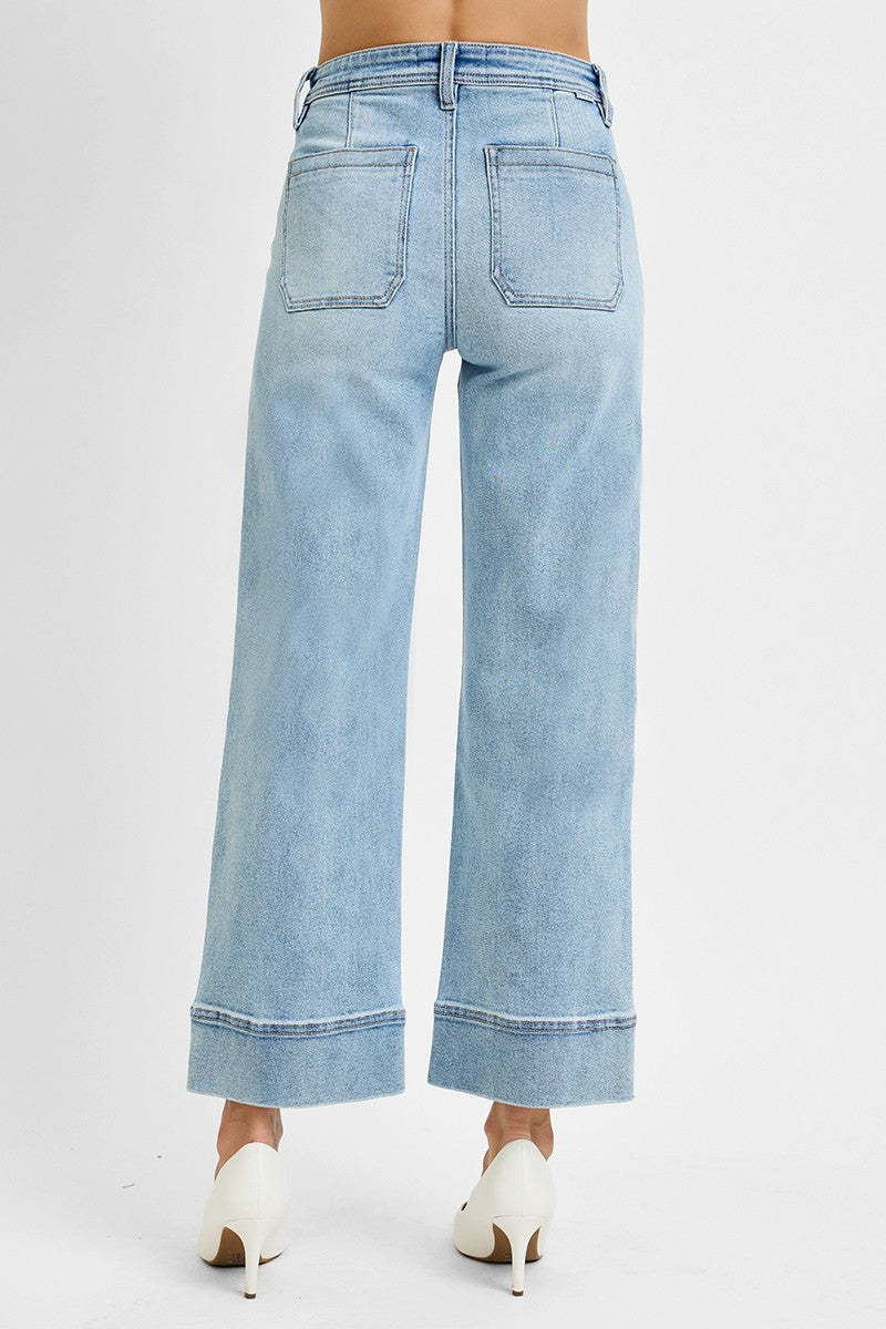 Presley High-Rise Crop Wide-Leg Jeans