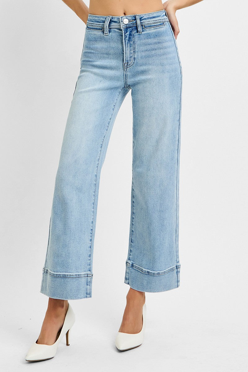 Presley High-Rise Crop Wide-Leg Jeans
