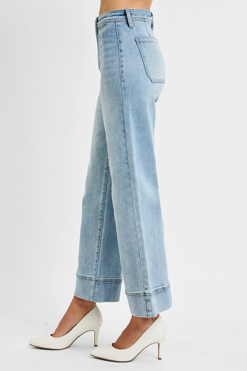Presley High-Rise Crop Wide-Leg Jeans