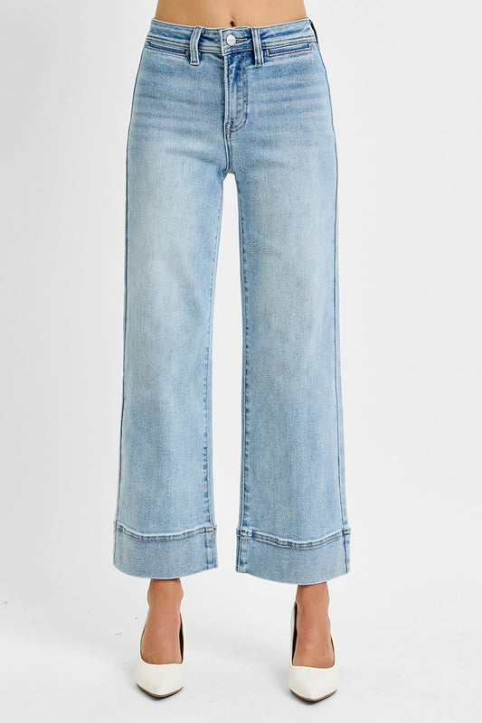Presley High-Rise Crop Wide-Leg Jeans
