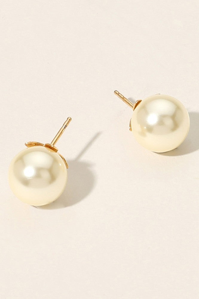 Isla 18K Gold Filled Pearl Stud Earrings