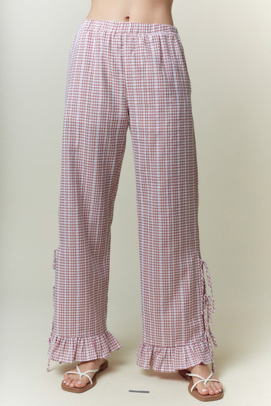 Thora Gingham Bow Pants